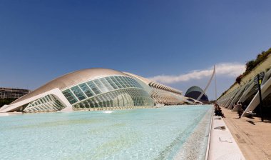 Valencia, İspanya - 12 Temmuz 2025: Kültür ve mimari kompleks Sanat ve Bilim Şehri, Valencia, İspanya