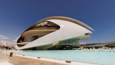 Valencia, İspanya - 12 Temmuz 2025: Kültür ve mimari kompleks Sanat ve Bilim Şehri, Valencia, İspanya