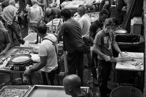 Mercado de peixe, Catania — Fotografia de Stock