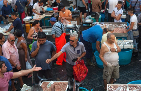 Mercado de pescado, Catania — Foto de Stock