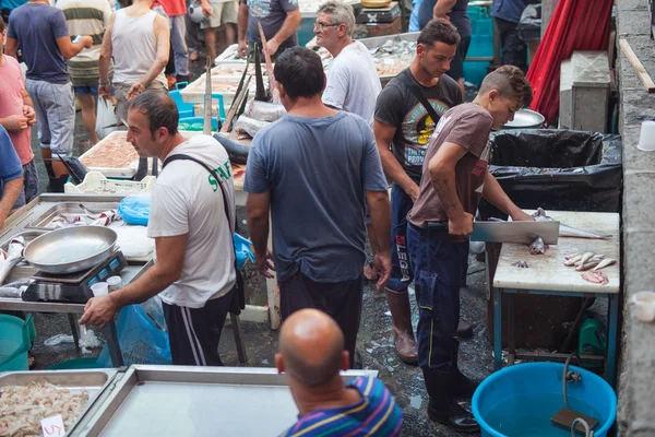 Mercado de peixe, Catania — Fotografia de Stock