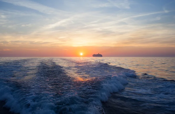 Трієст море від човна порому — стокове фото