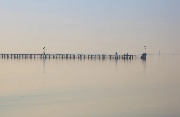 Vista da lagoa de Chioggia — Fotografia de Stock