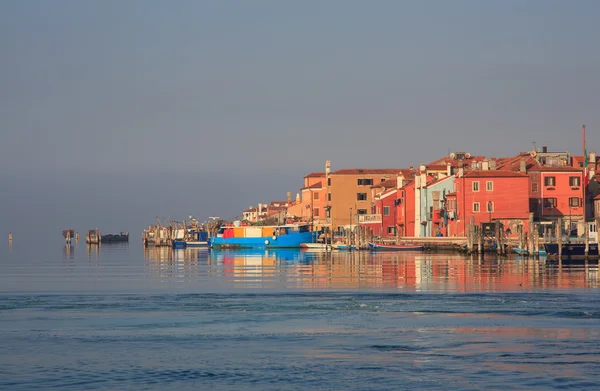 Utsikt över Pellestrina hus, Italien — Stockfoto