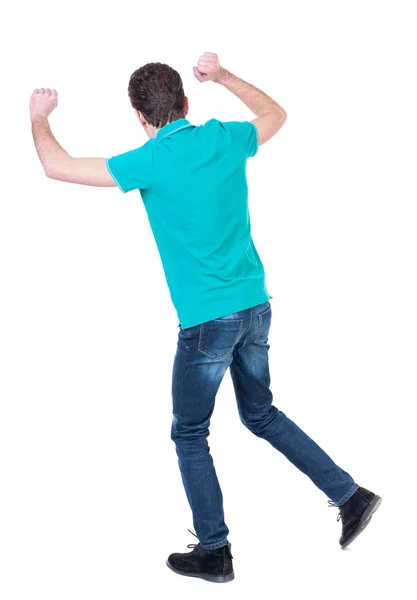 Vista posteriore di giovane uomo di dancing. — Foto Stock