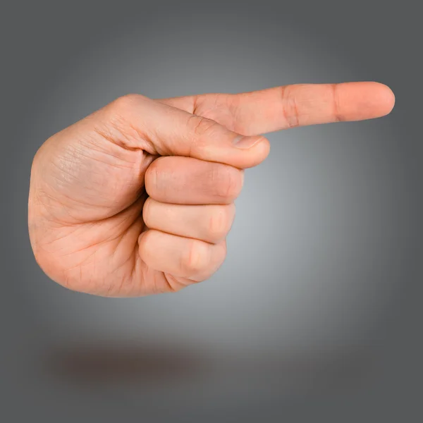 Hand pointer. Hands pointing finger icon. — Stockfoto