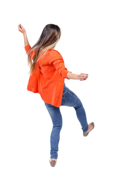 Equilibrio de mujer joven. — Foto de Stock