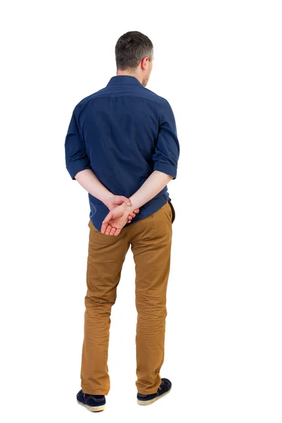 Back view of man . Standing young guy. — Stock Photo, Image