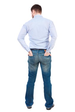İş adamı arka görünüm.