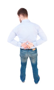 İş adamı arka görünüm.