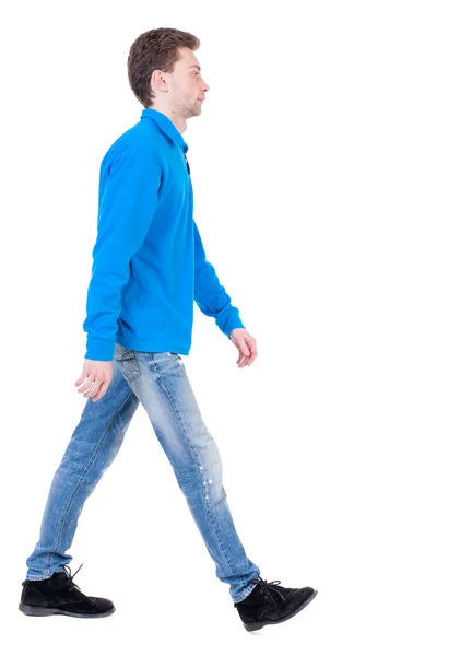 Back view of going  handsome man. walking young guy — Stock Photo, Image