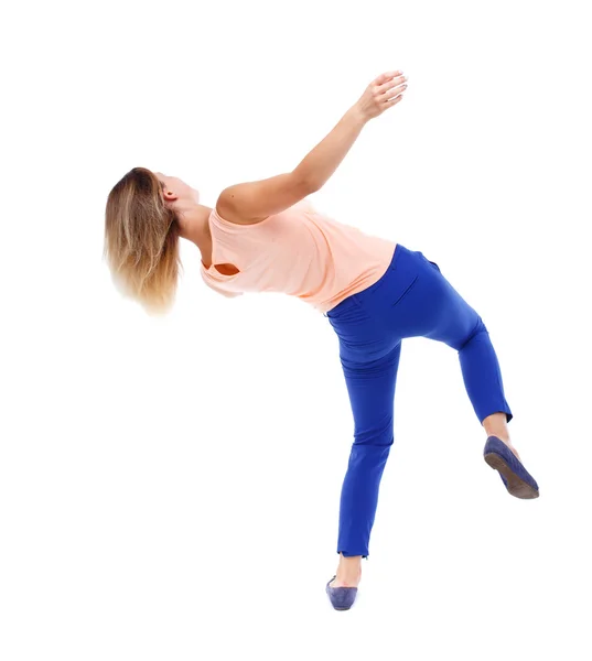 Equilibrio de mujer joven. — Foto de Stock