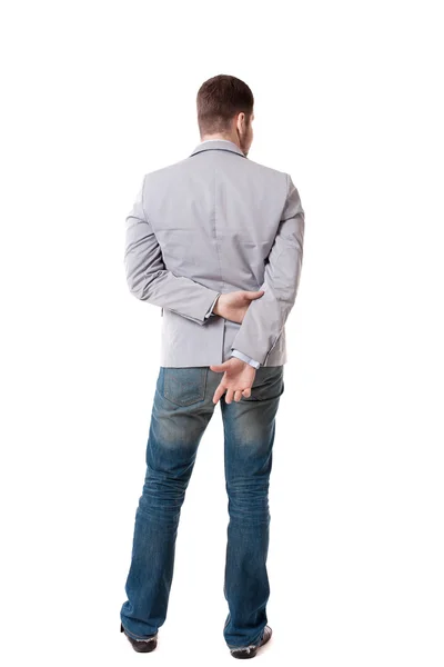 Back view of Business man  looks. — Stock Photo, Image