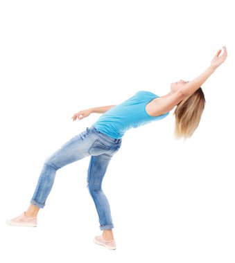 genç kadın Dengeleme.