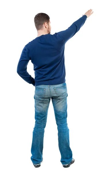 Back view of pointing business man. — Stock Photo, Image