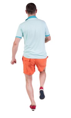 arkadan görünüşü çalışan sporcu.