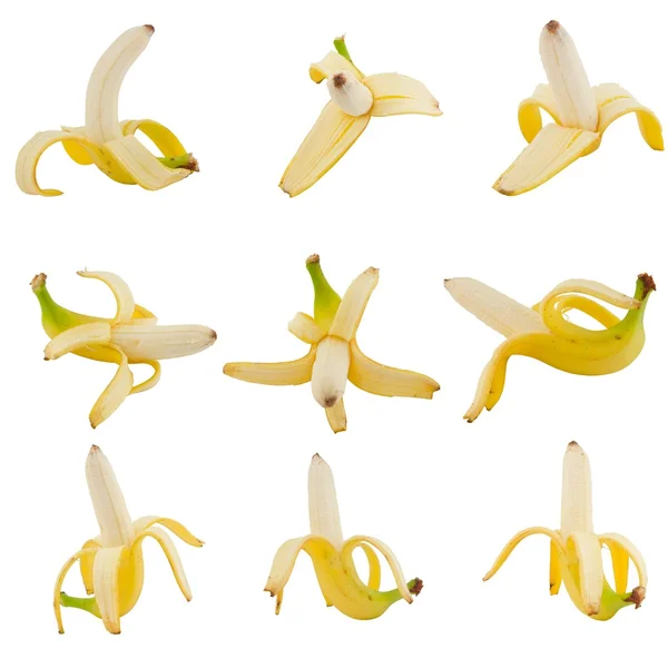 Collectie van vruchten banaan — Stockfoto