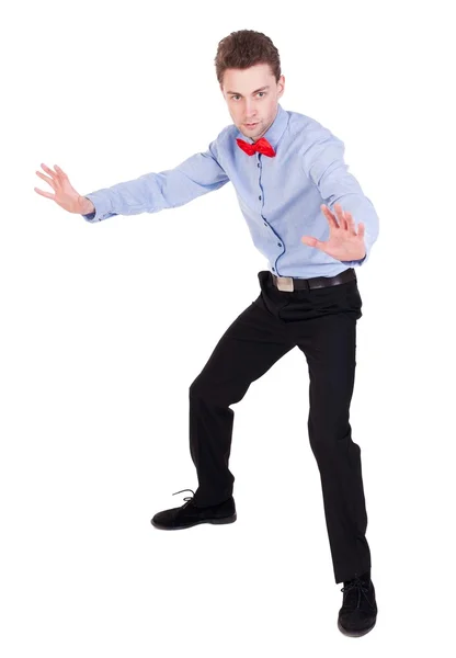 Referee suit and tie butterfly separates boxers. — Stock Photo, Image