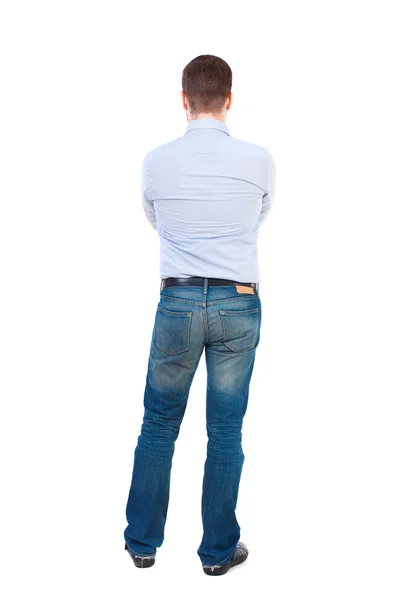Back view of Business man  looks. — Stock Photo, Image