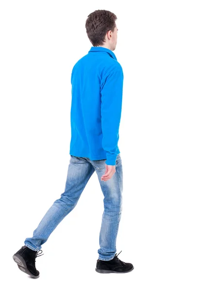 Back view of going  handsome man. walking young guy — Stock Photo, Image