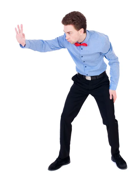 Referee suit and tie butterfly separates boxers. — Stock Photo, Image