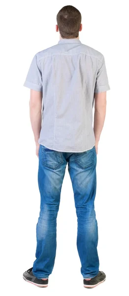 Rückansicht junger Männer in Hemd und Jeans. — Stockfoto