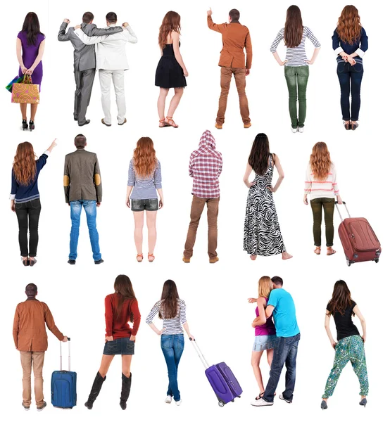 Collection Back view people . — Stockfoto