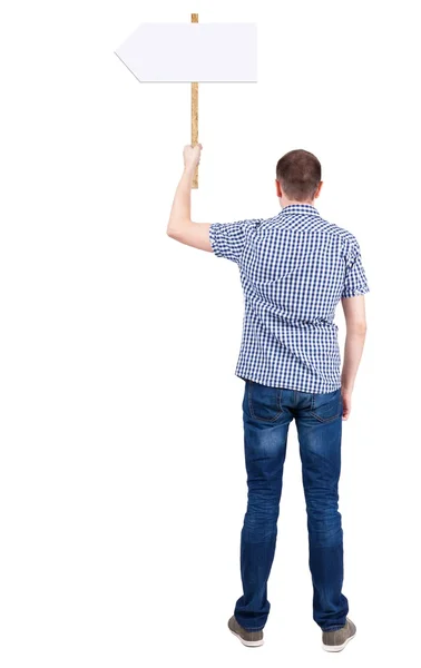 Vista do homem mostrando uma câmara traseira. — Fotografia de Stock