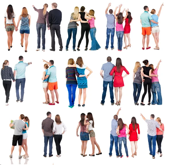 Collection Back view of group people . — Foto Stock