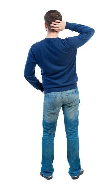 Back view of standing business man — Stock Photo, Image