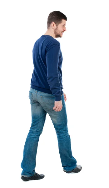 Back view of going  handsome man. — Stock Photo, Image
