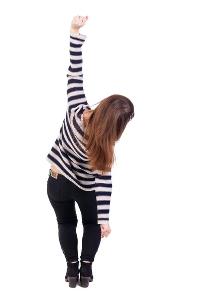 Balancing young woman. — Stock Photo, Image