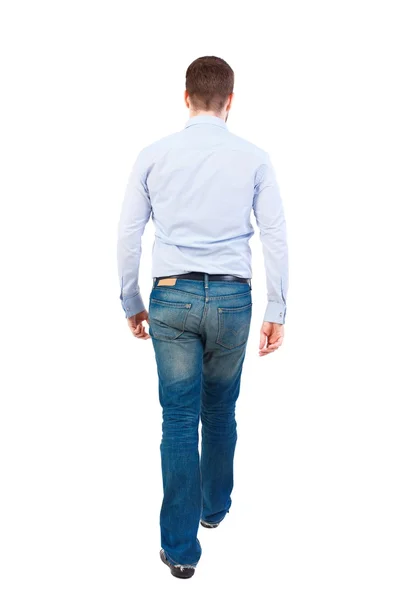 Back view of walking businessman. — Stock Photo, Image