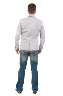 İş adamı arka görünüm.