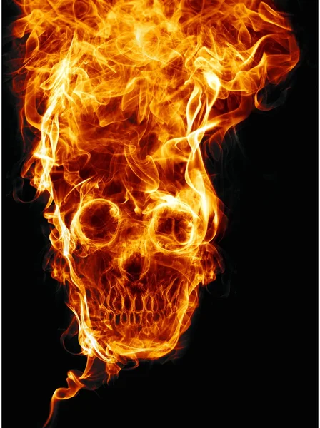 Calavera de fuego — Foto de Stock