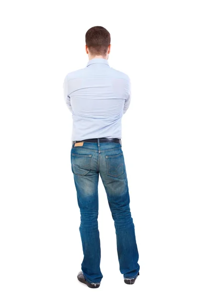 Back view of Business man  looks. — Stock Photo, Image