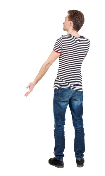 Back view of man . Standing young guy. — Stock Photo, Image