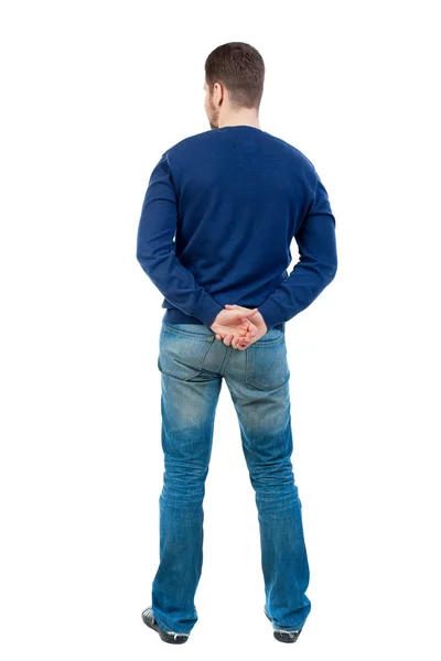 Back view of Business man  looks. — Stock Photo, Image