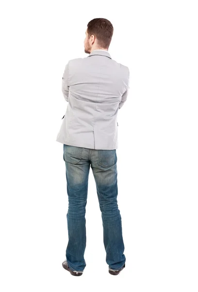 Back view of Business man  looks. — Stock Photo, Image