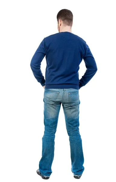 Back view of Business man  looks. — Stock Photo, Image