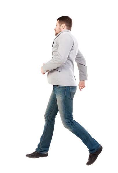 Back view of running business man. — Stock Photo, Image