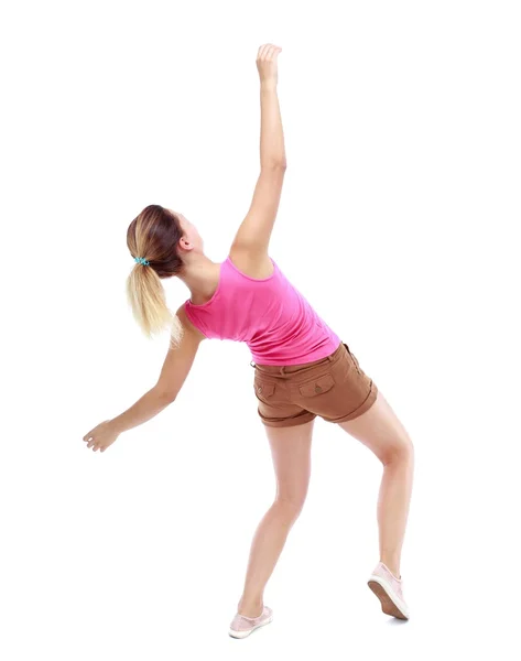 Equilibrio de mujer joven. — Foto de Stock