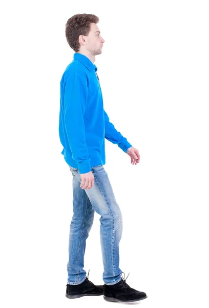 Back view of going  handsome man. walking young guy — Stock Photo, Image