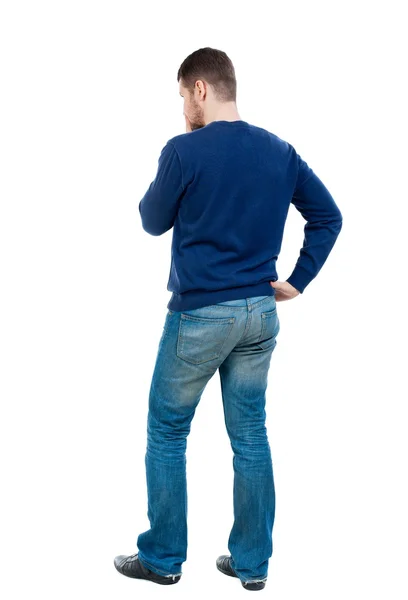 Back view of Business man  looks. — Stock Photo, Image