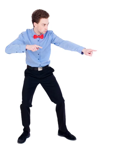 Árbitro de traje y corbata mariposa boxeadores se separa. —  Fotos de Stock