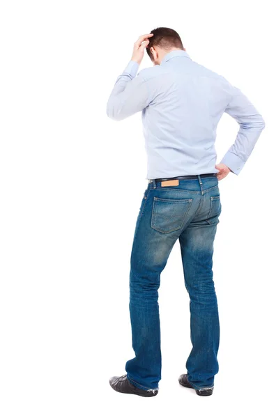 Back view of man . Standing young guy. — Stock Photo, Image