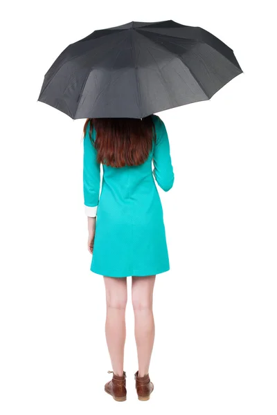 傘の下で若い女性. — ストック写真