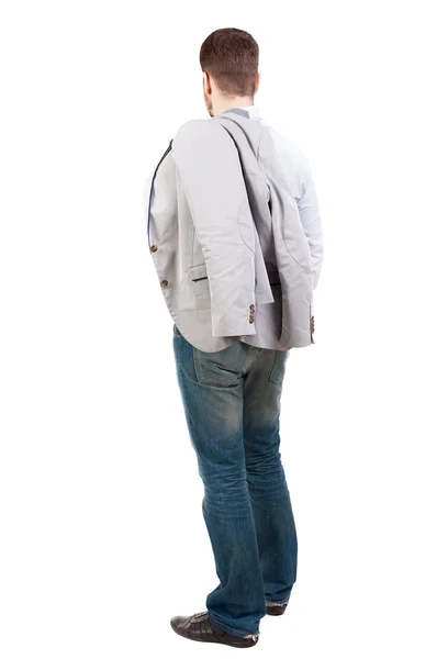 Back view of Business man  looks. Stock Image