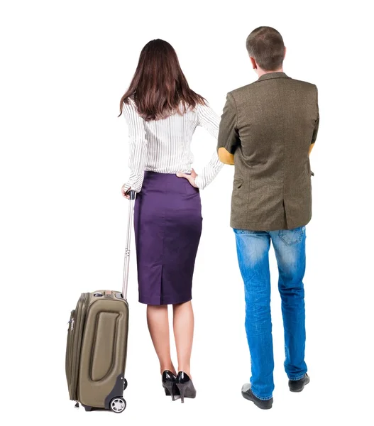 Back view of young couple — Stock Photo, Image