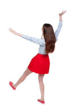 genç kadın Dengeleme.